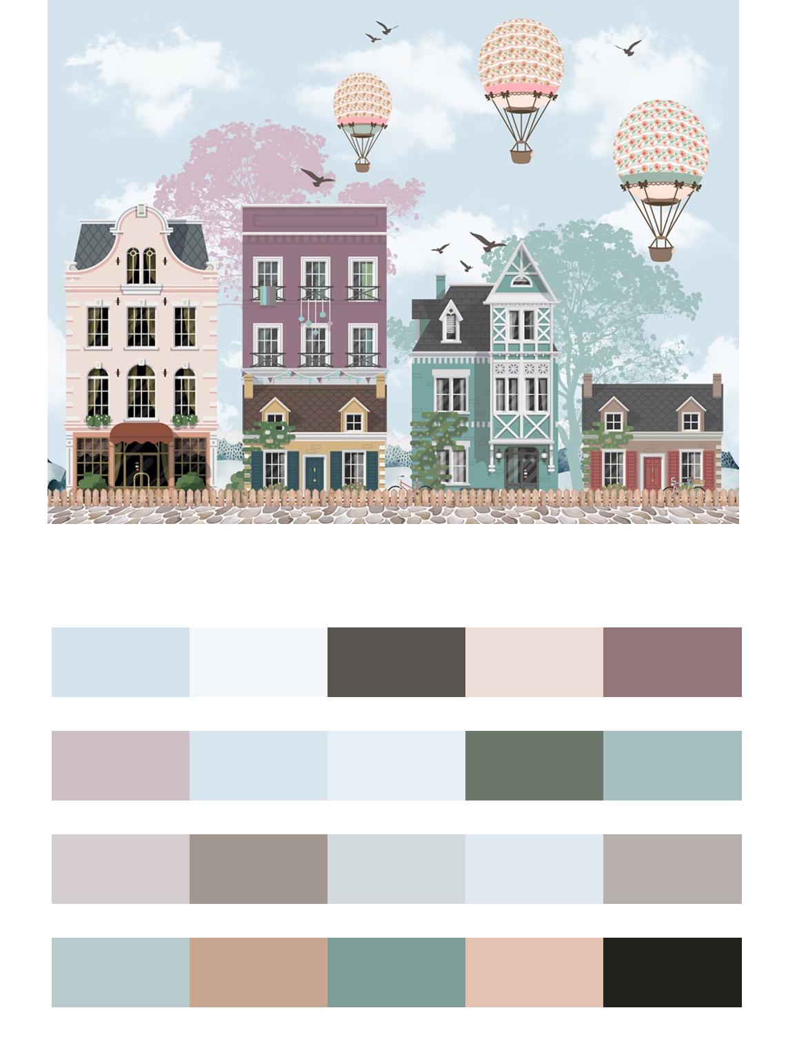 Домики Амстердам цвета