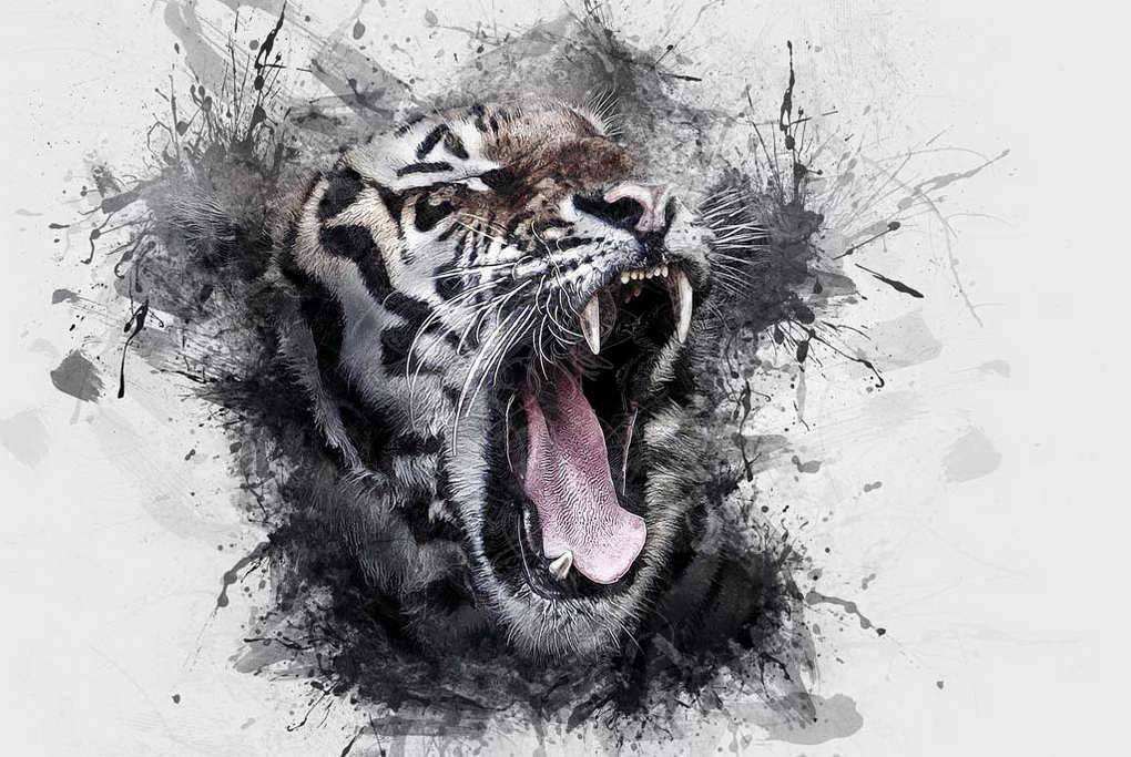 Фотообои Злой тигр